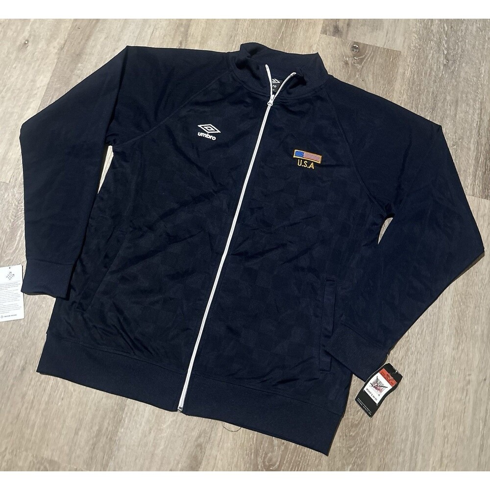 Umbro NWT United States USA Football Soccer Track Jacket in Blue Size Large